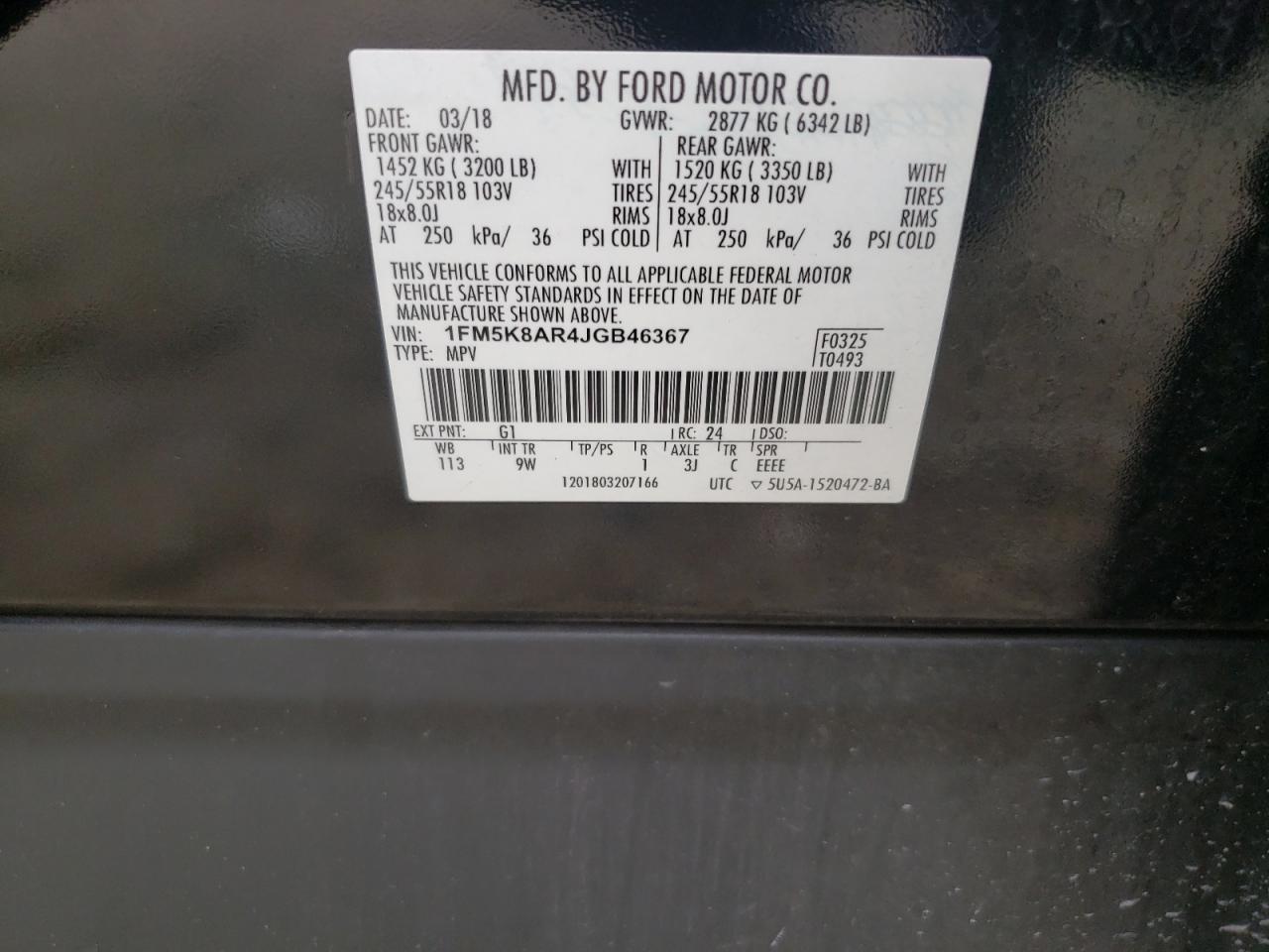 2016 Ford Explorer Police Interceptor VIN: 1FM5K8AR4JGB46367 Lot: 83799545