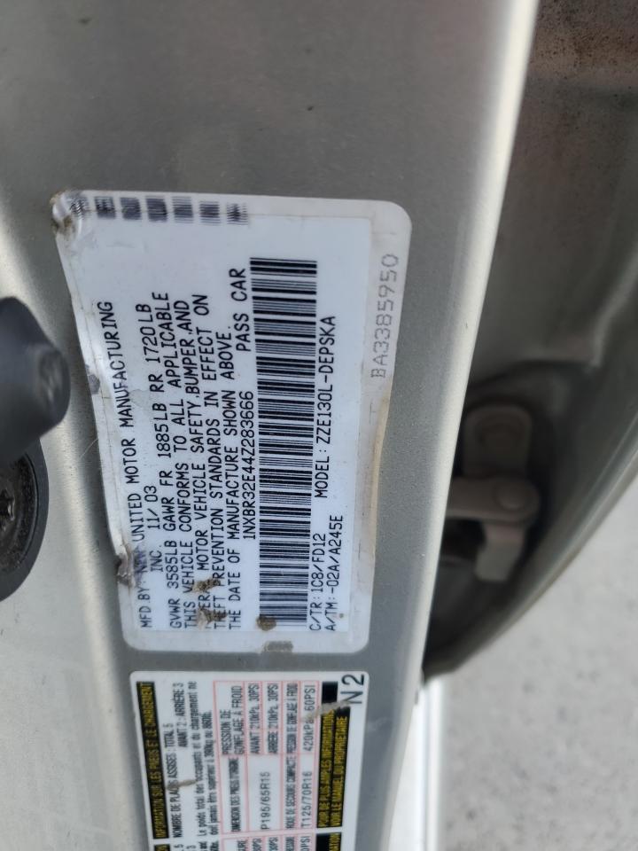 2004 Toyota Corolla Ce VIN: 1NXBR32E44Z283666 Lot: 82374005