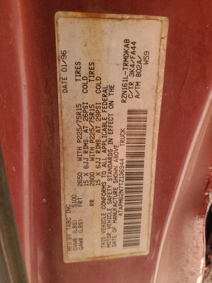 1996 Toyota Tacoma VIN: 4TAPM62N7TZ136944 Lot: 82388415