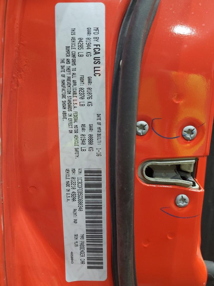 2016 Dodge Dart Gt VIN: 1C3CDFEB5GD680340 Lot: 84569785