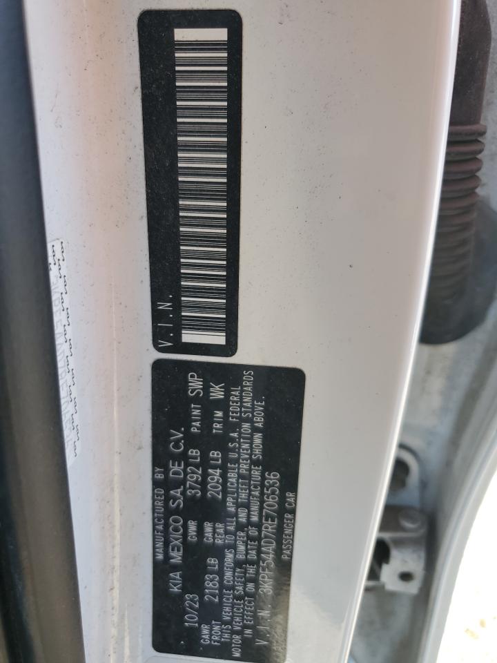 2024 Kia Forte Gt Line VIN: 3KPF54AD7RE706536 Lot: 86468475