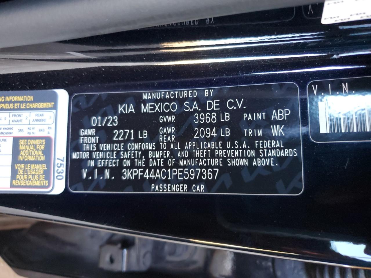 2023 Kia Forte Gt VIN: 3KPF44AC1PE597367 Lot: 82520905