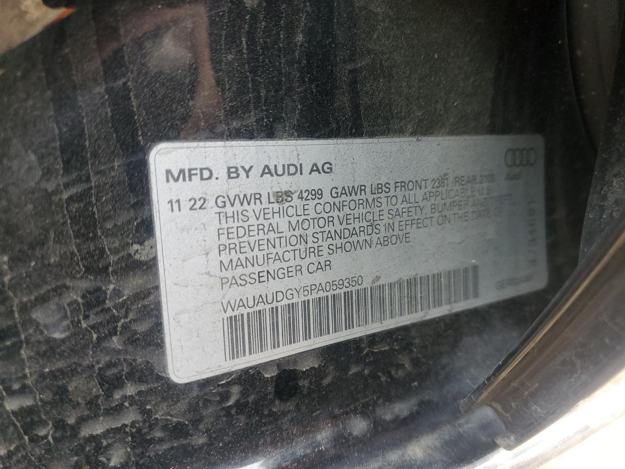 2023 Audi A3 Premium VIN: WAUAUDGY5PA059350 Lot: 82754125