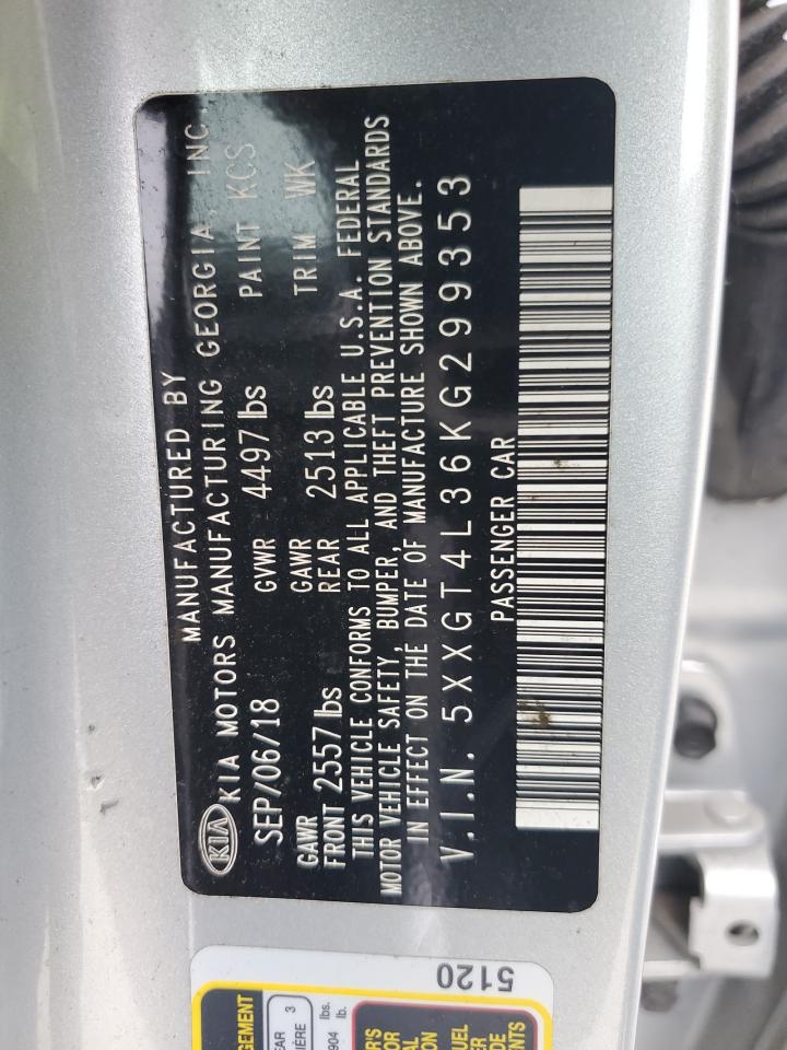 2019 Kia Optima Lx VIN: 5XXGT4L36KG299353 Lot: 85761845