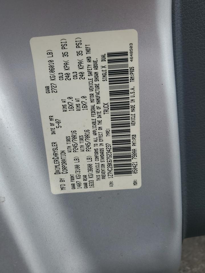 2007 Mitsubishi Raider Ls VIN: 1Z7HC28K67S234237 Lot: 90305635