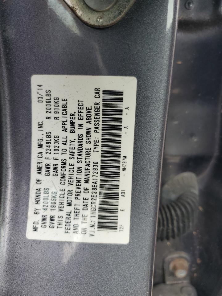 2014 Honda Accord Lx VIN: 1HGCR2E38EA172930 Lot: 81909775