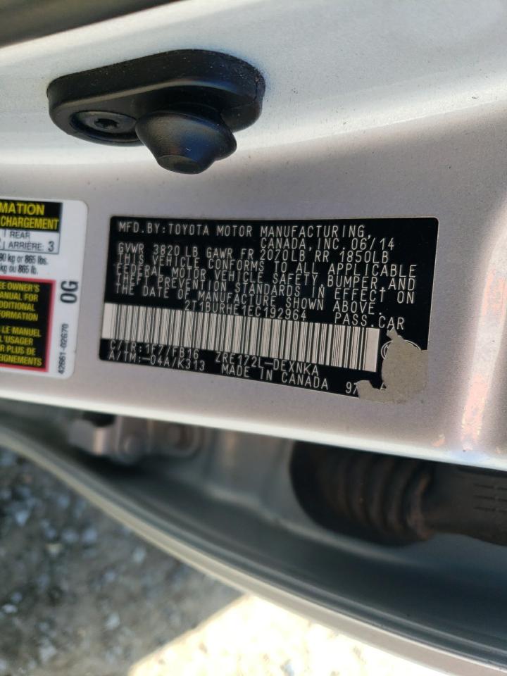 2014 Toyota Corolla L VIN: 2T1BURHE1EC192964 Lot: 85662715