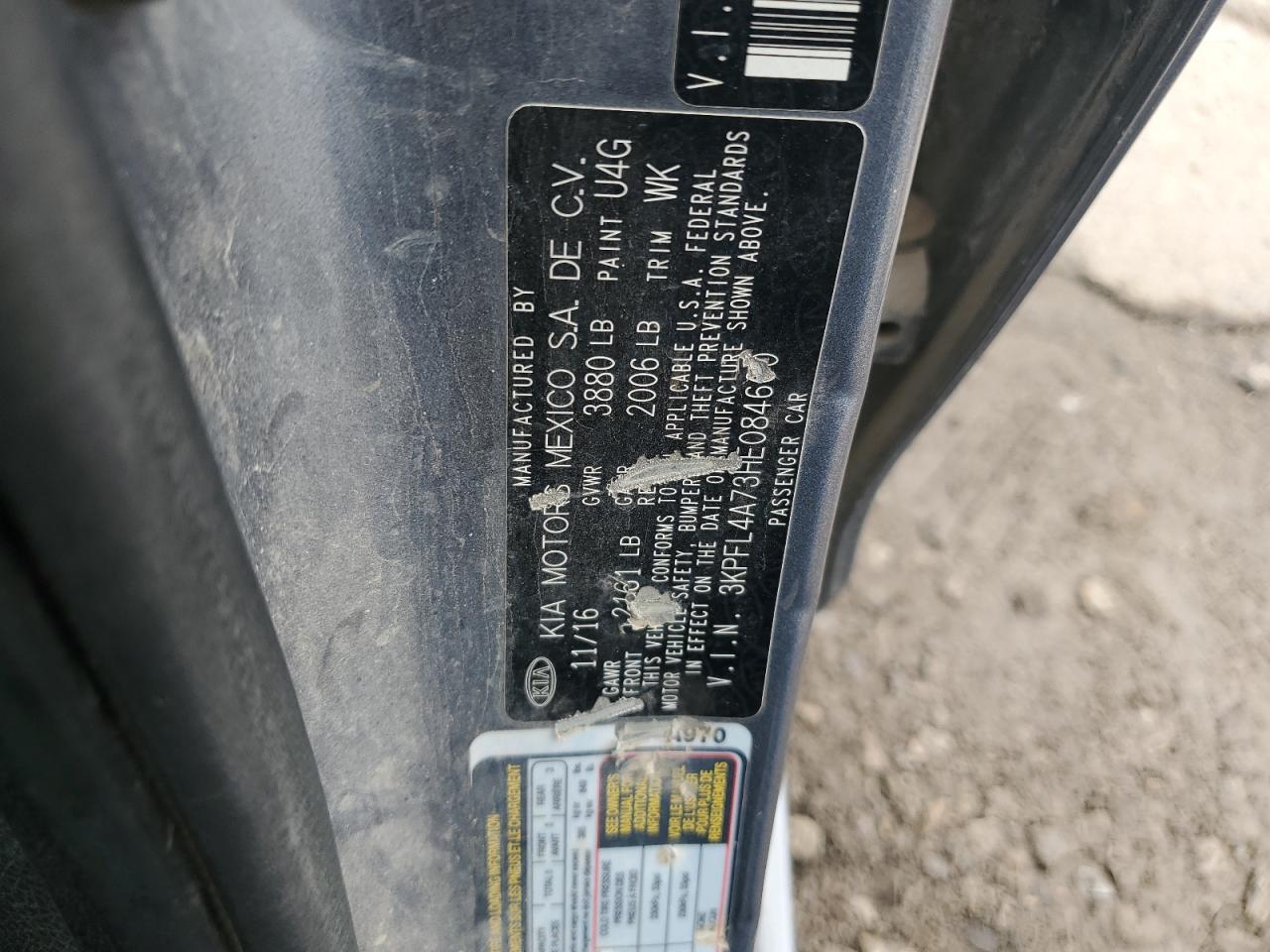 2017 Kia Forte Lx VIN: 3KPFL4A73HE084600 Lot: 85560505