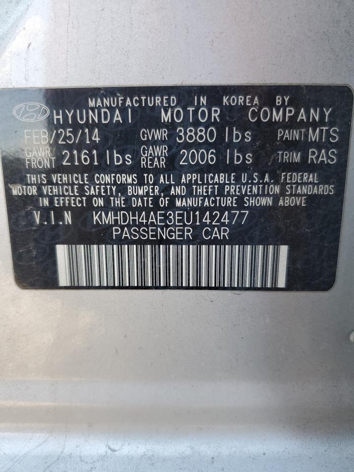 2014 Hyundai Elantra Se VIN: KMHDH4AE3EU142477 Lot: 85905605