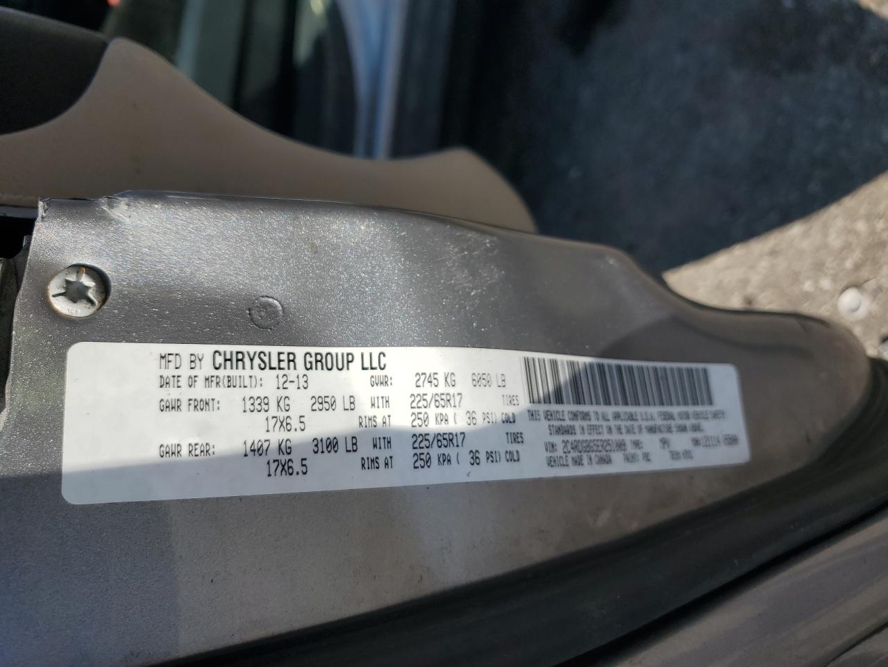 2014 Dodge Grand Caravan Se VIN: 2C4RDGBG5ER251009 Lot: 89565835