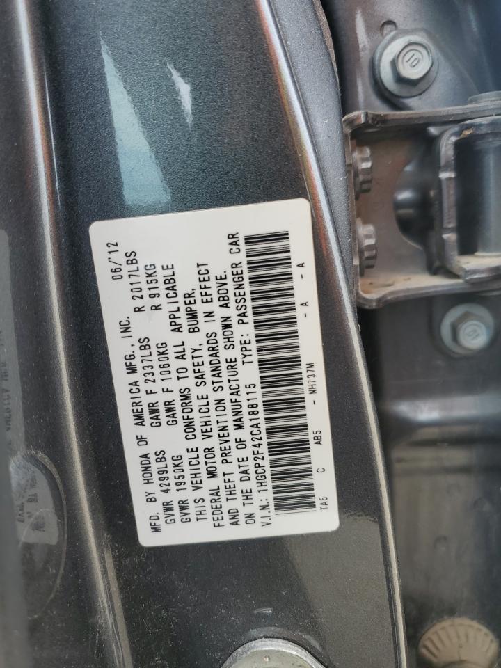 2012 Honda Accord Lxp VIN: 1HGCP2F42CA188115 Lot: 84979755