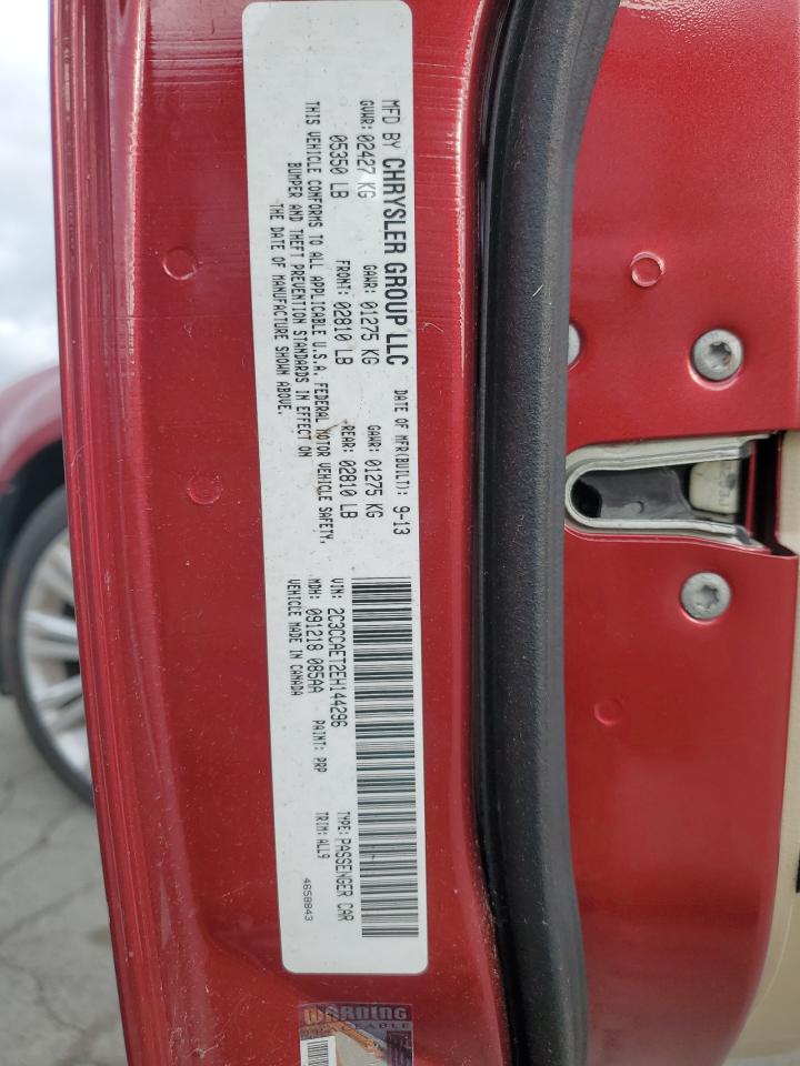 2014 Chrysler 300C VIN: 2C3CCAET2EH144296 Lot: 81188555