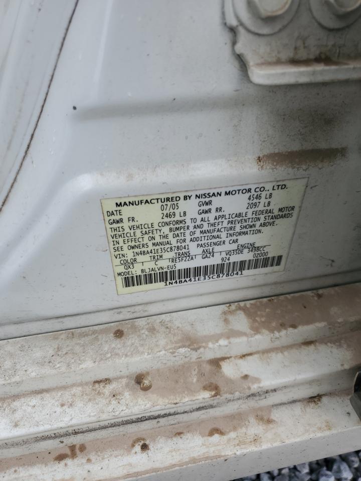 2005 Nissan Maxima Se VIN: 1N4BA41E35C878041 Lot: 82517975