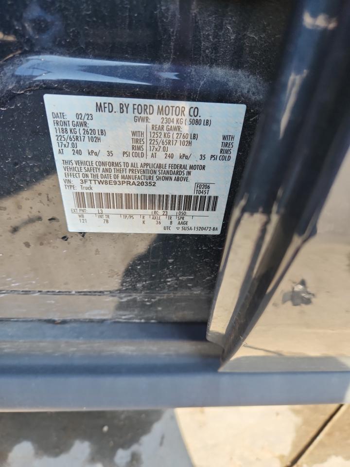 2023 Ford Maverick Xl VIN: 3FTTW8E93PRA20352 Lot: 85386675