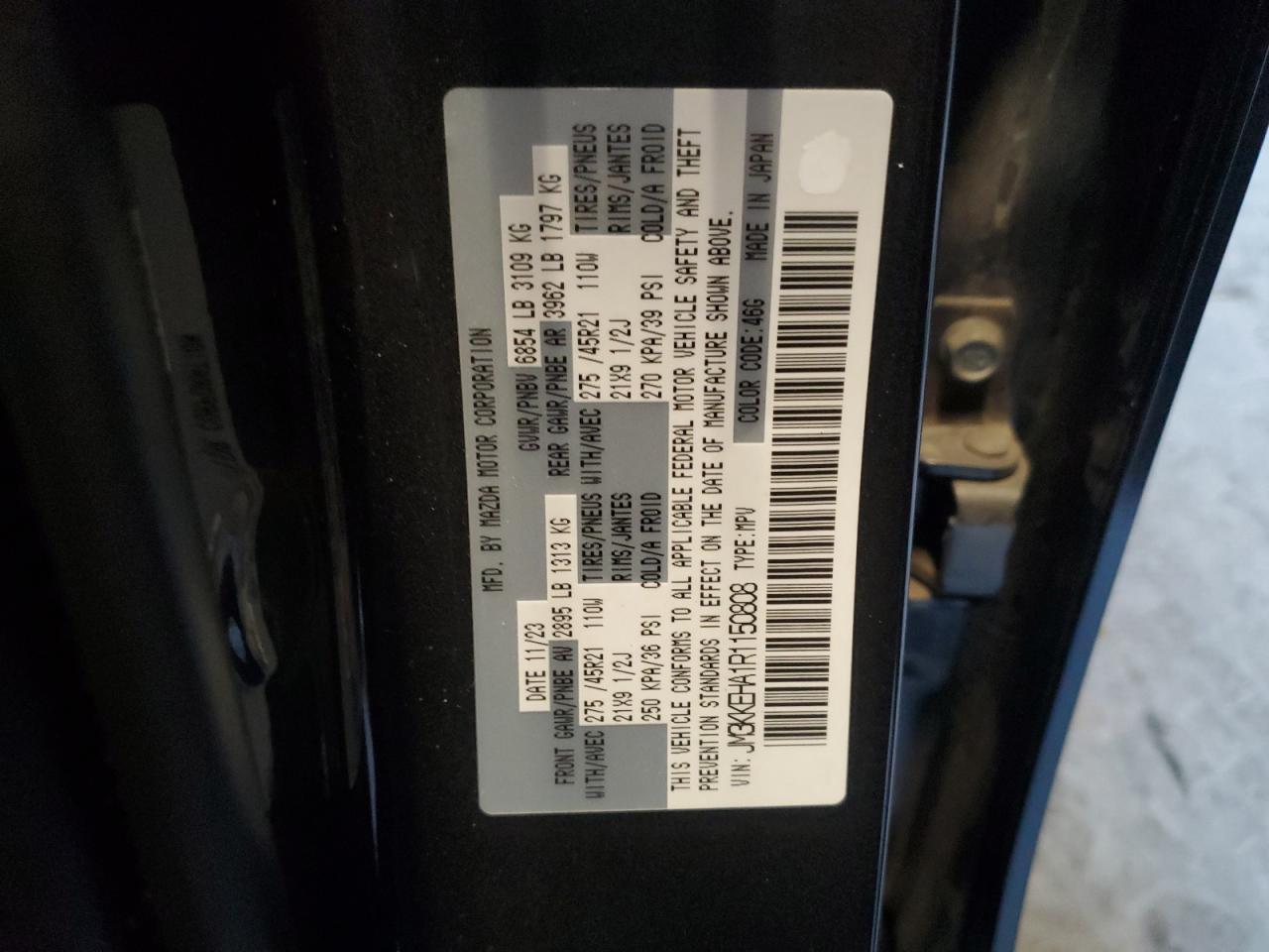 2024 Mazda Cx-90 Premium Plus VIN: JM3KKEHA1R1150808 Lot: 84064015