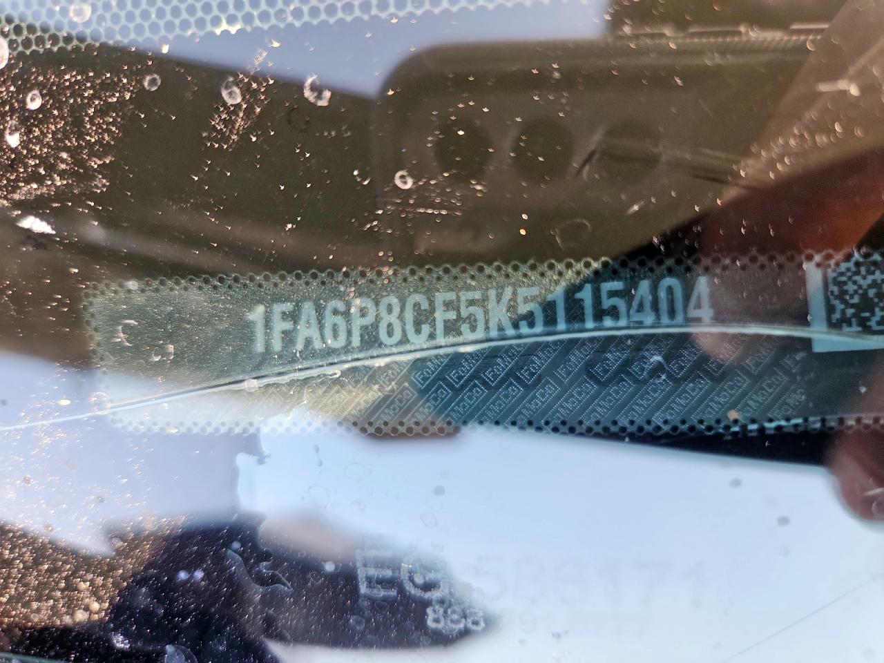 2019 Ford Mustang Gt VIN: 1FA6P8CF5K5115404 Lot: 84831145