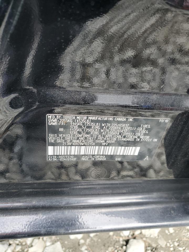 2011 Toyota Rav4 VIN: 2T3BF4DV7BW103158 Lot: 87438735