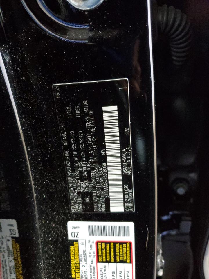 2024 Toyota Grand Highlander Xle VIN: 5TDAAAA57RS018068 Lot: 85560905