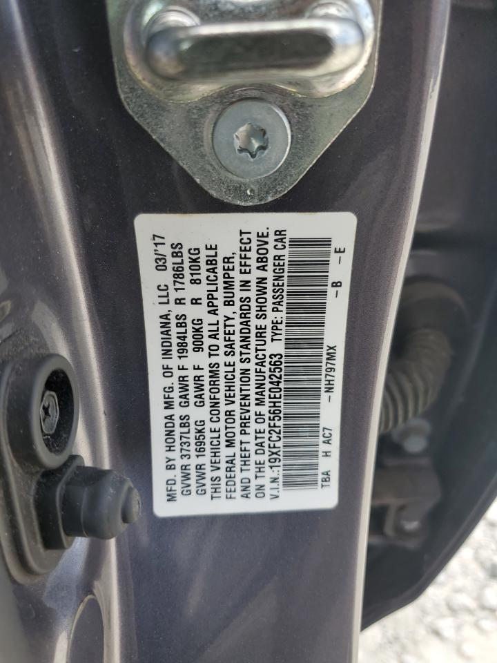 2017 Honda Civic Lx VIN: 19XFC2F56HE042563 Lot: 82399735