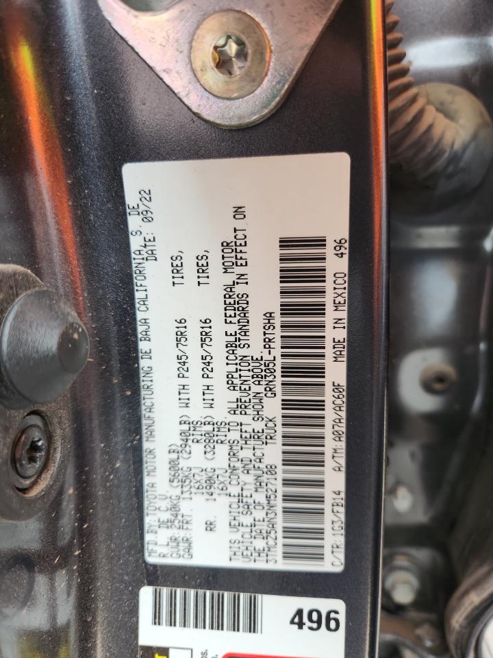 2022 Toyota Tacoma Double Cab VIN: 3TMCZ5AN3NM527108 Lot: 86128875