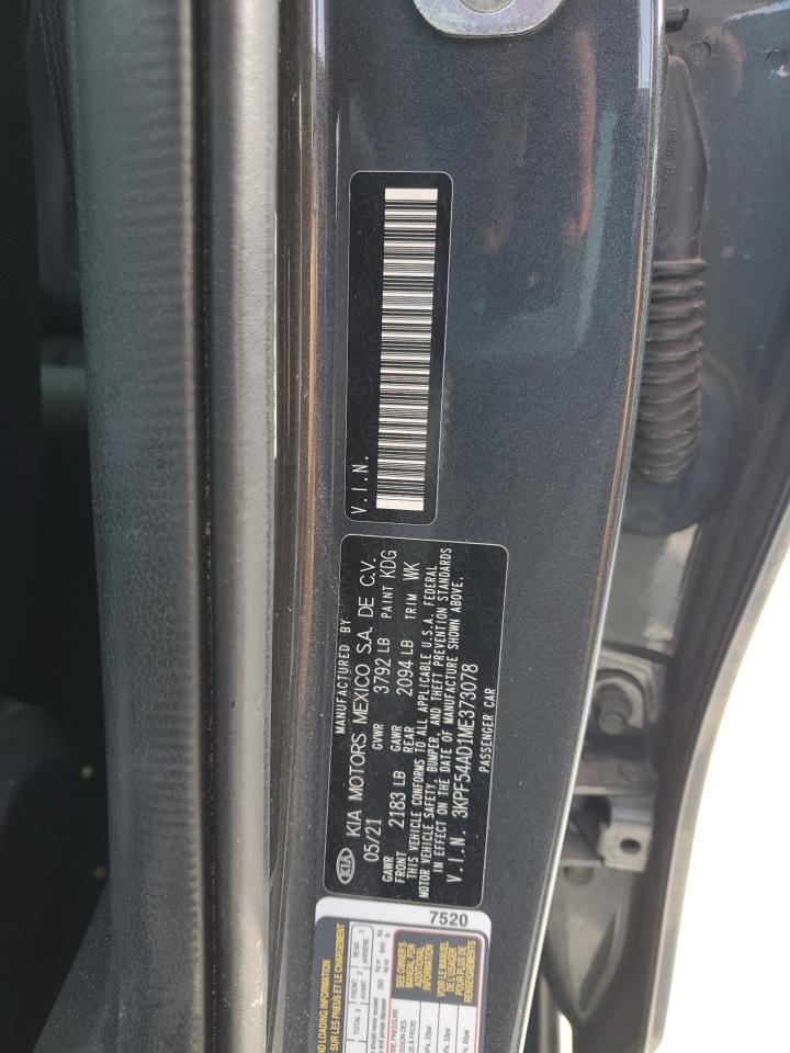 2021 Kia Forte Ex VIN: 3KPF54AD1ME373078 Lot: 87306085