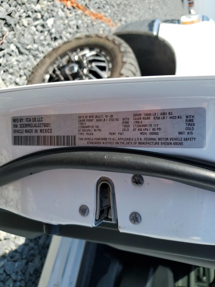 2020 Ram 3500 Tradesman VIN: 3C63RRGL4LG279001 Lot: 87228195