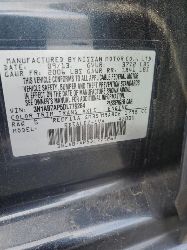 2013 Nissan Sentra S VIN: 3N1AB7AP5DL779264 Lot: 86178515