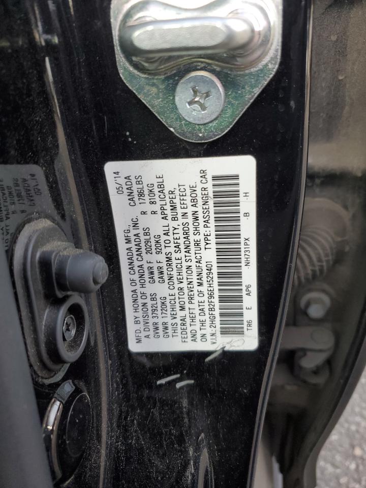 2014 Honda Civic Exl VIN: 2HGFB2F96EH529401 Lot: 89714755
