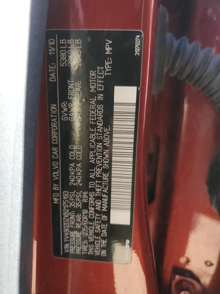 2011 Volvo Xc60 T6 VIN: YV4902DZXB2175193 Lot: 82007635