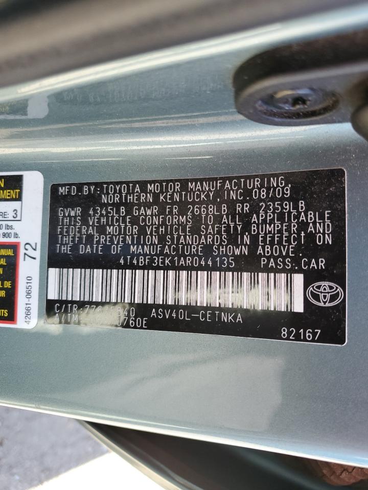 2010 Toyota Camry Base VIN: 4T4BF3EK1AR044135 Lot: 82217715