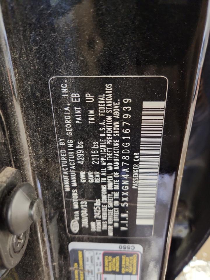 2013 Kia Optima Ex VIN: 5XXGN4A78DG167939 Lot: 86141855