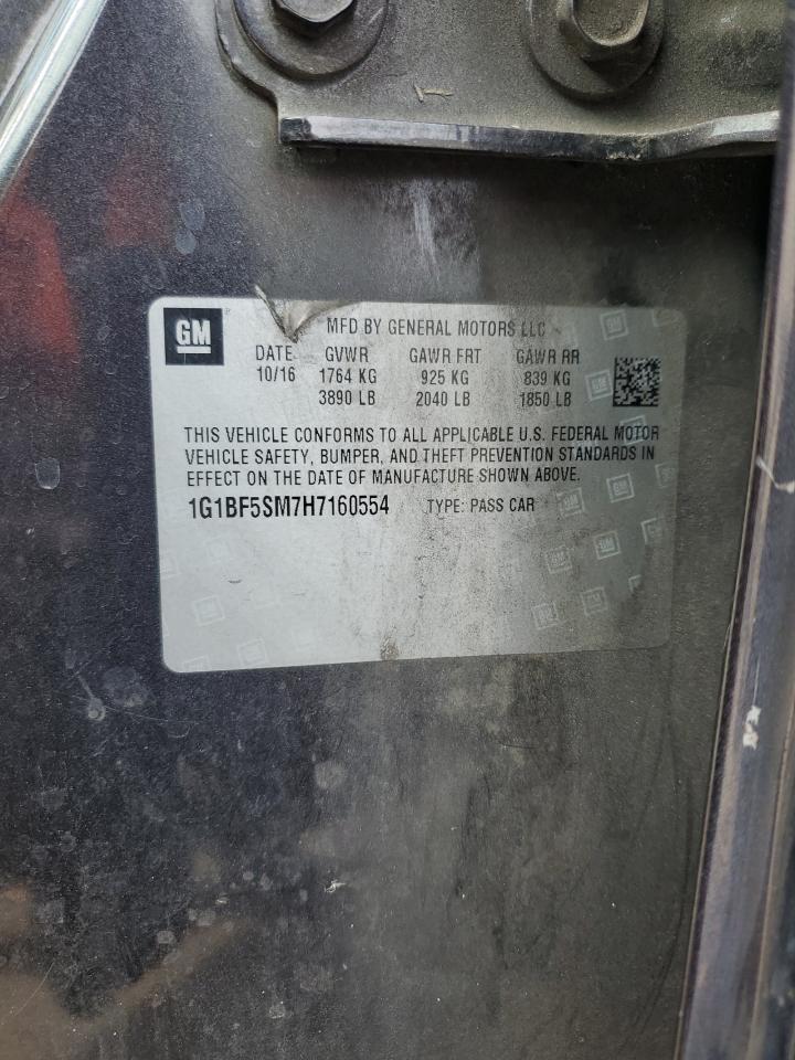 2017 Chevrolet Cruze Premier VIN: 1G1BF5SM7H7160554 Lot: 84238435