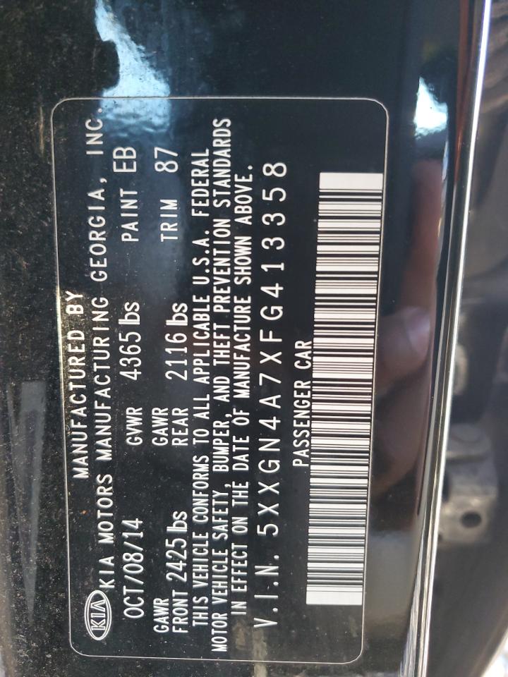 2015 Kia Optima Ex VIN: 5XXGN4A7XFG413358 Lot: 85376235