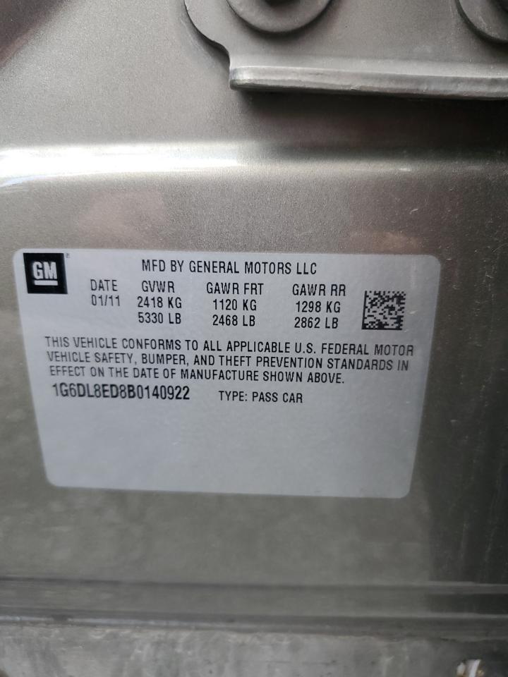 2011 Cadillac Cts Performance Collection VIN: 1G6DL8ED8B0140922 Lot: 85691115