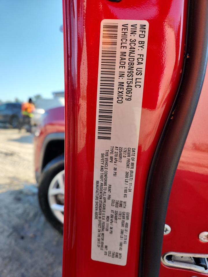 2025 Jeep Compass Latitude VIN: 3C4NJDBN9ST540679 Lot: 86821215