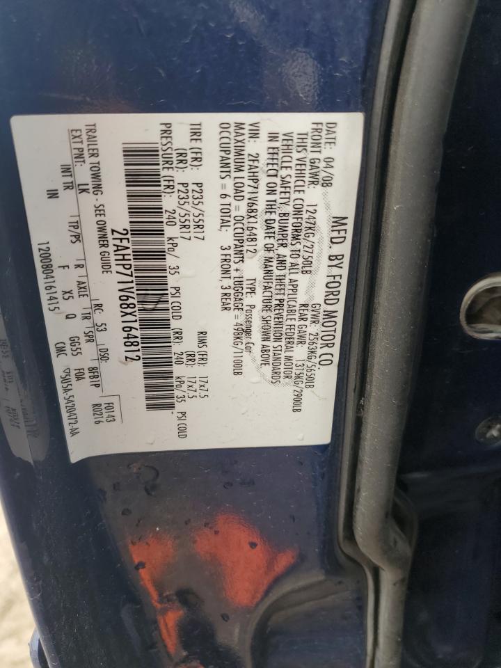 2008 Ford Crown Victoria Police Interceptor VIN: 2FAHP71V68X164812 Lot: 82497235