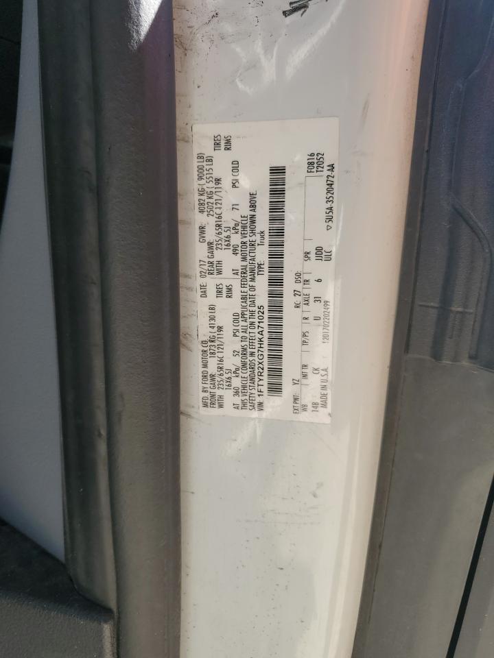 2017 Ford Transit Delivery Van VIN: 1FTYR2XG7HKA71025 Lot: 87041385