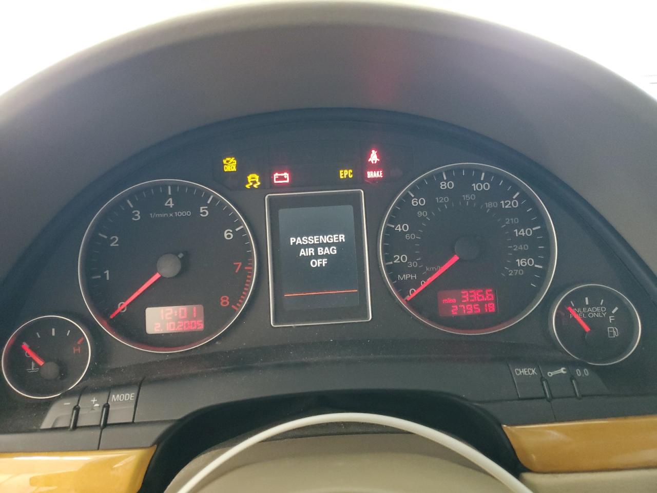 2007 Audi A4 3.2 Quattro VIN: WAUDH78E87A052660 Lot: 84833995