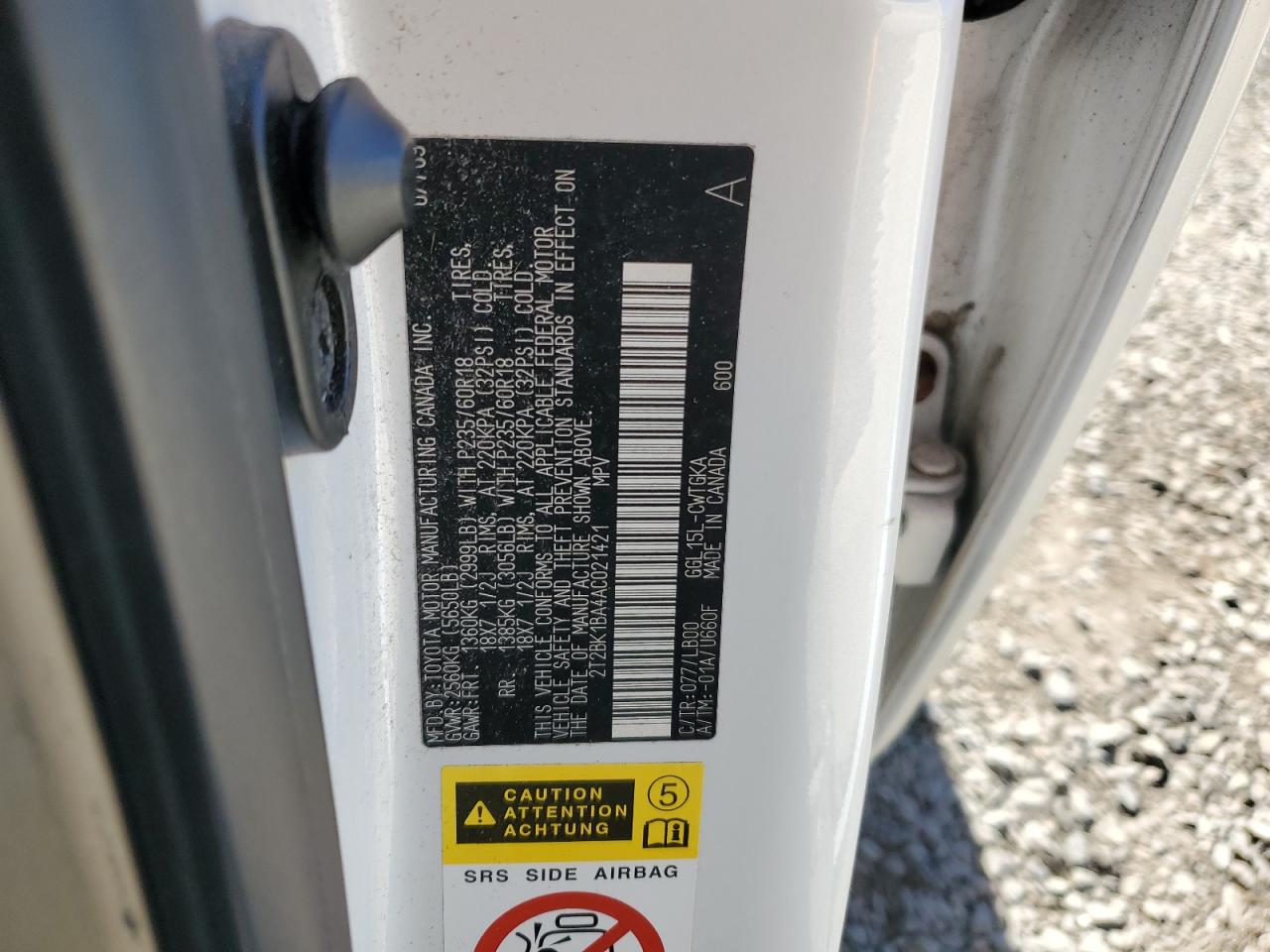 2010 Lexus Rx 350 VIN: 2T2BK1BA4AC021421 Lot: 86991935