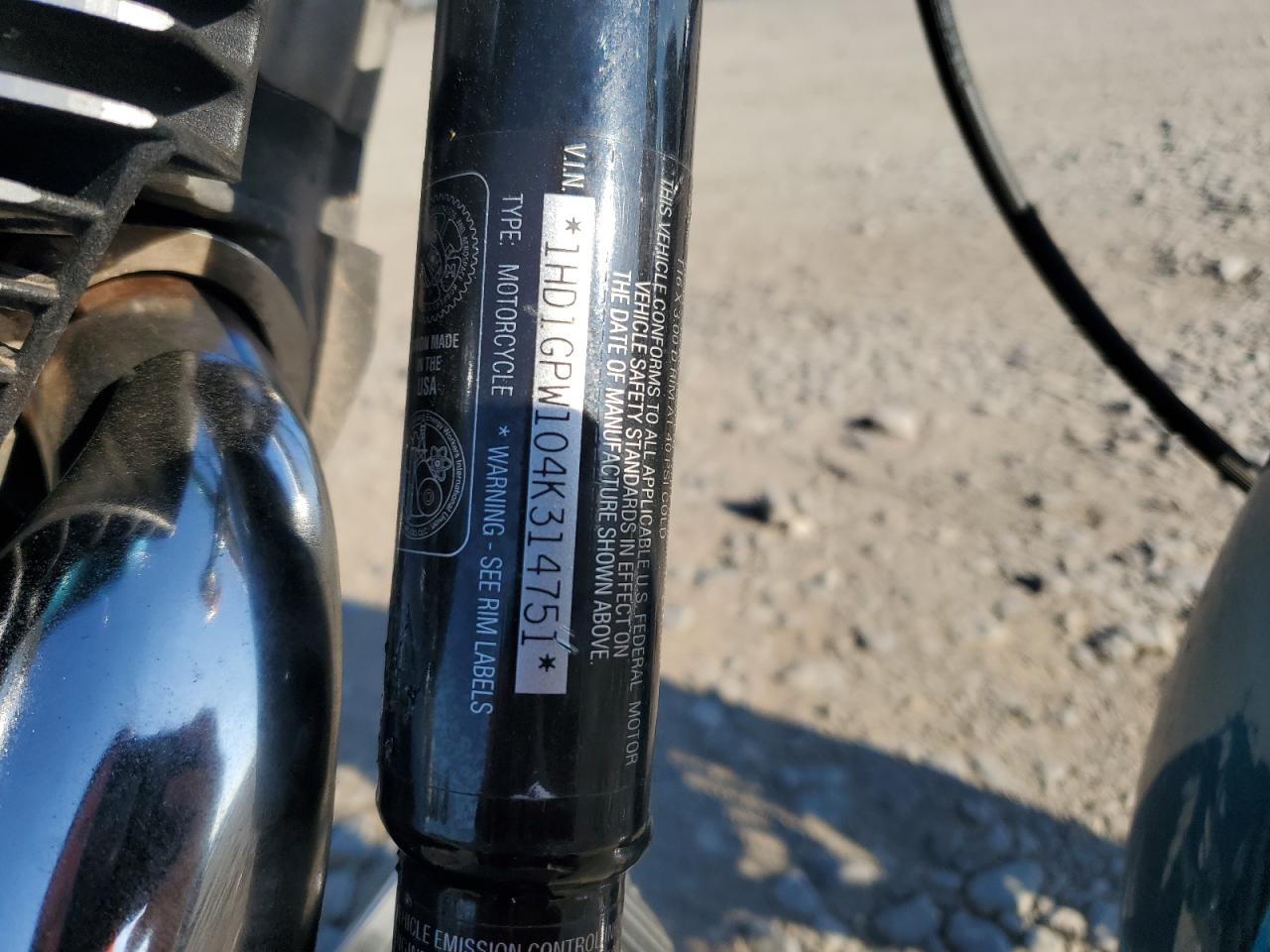 2004 Harley-Davidson Fxdwgi VIN: 1HD1GPW104K314751 Lot: 84016585