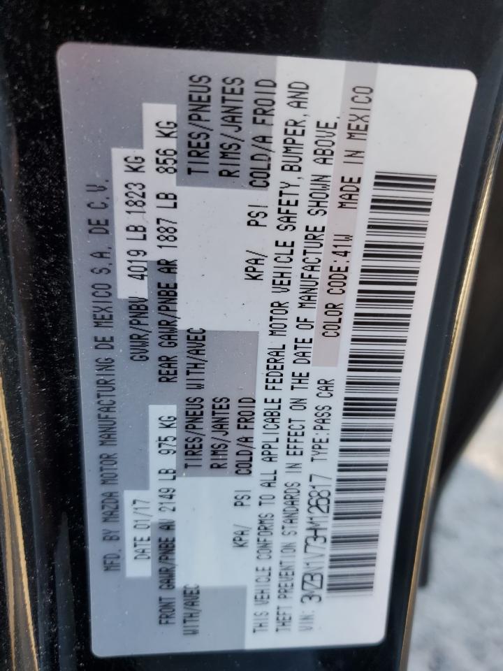 2017 Mazda 3 Touring VIN: 3MZBN1V73HM126817 Lot: 86643295