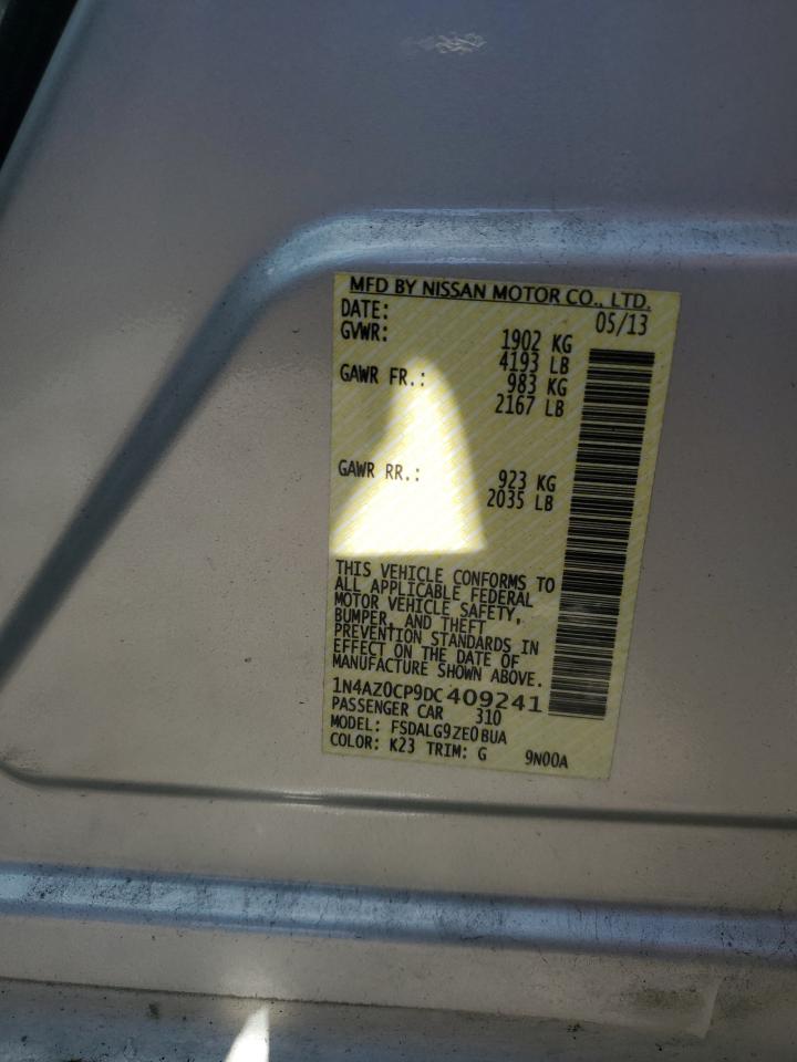 2013 Nissan Leaf S VIN: 1N4AZ0CP9DC409241 Lot: 85597515
