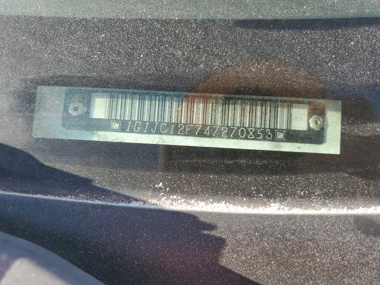 2004 Chevrolet Cavalier VIN: 1G1JC12F747270853 Lot: 81902435