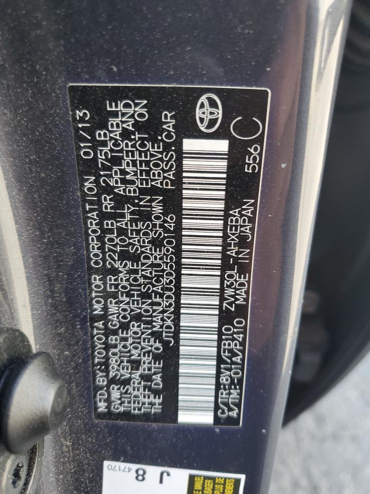 2013 Toyota Prius VIN: JTDKN3DU3D5590146 Lot: 85153205