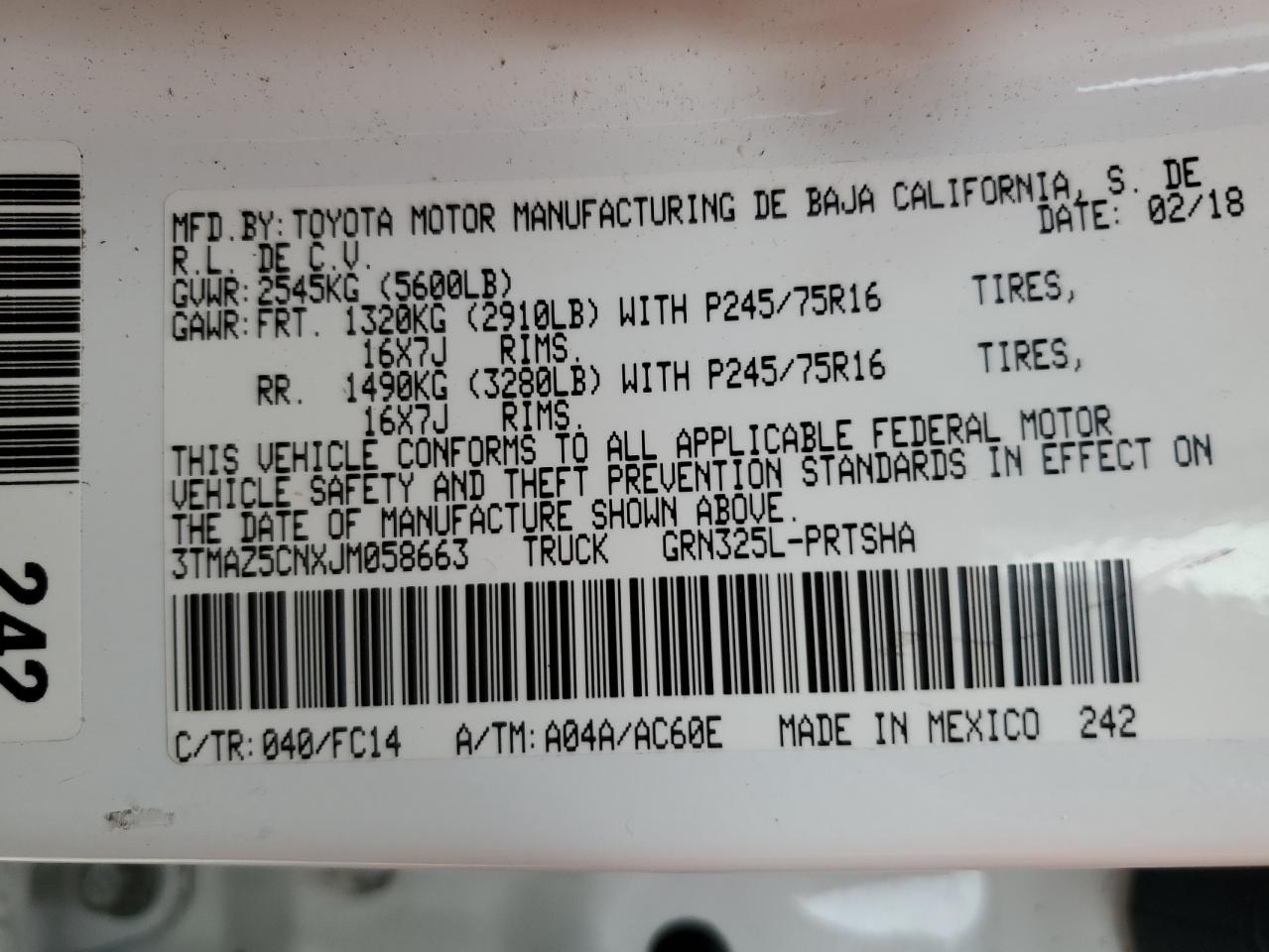2018 Toyota Tacoma Double Cab VIN: 3TMAZ5CNXJM058663 Lot: 81137815
