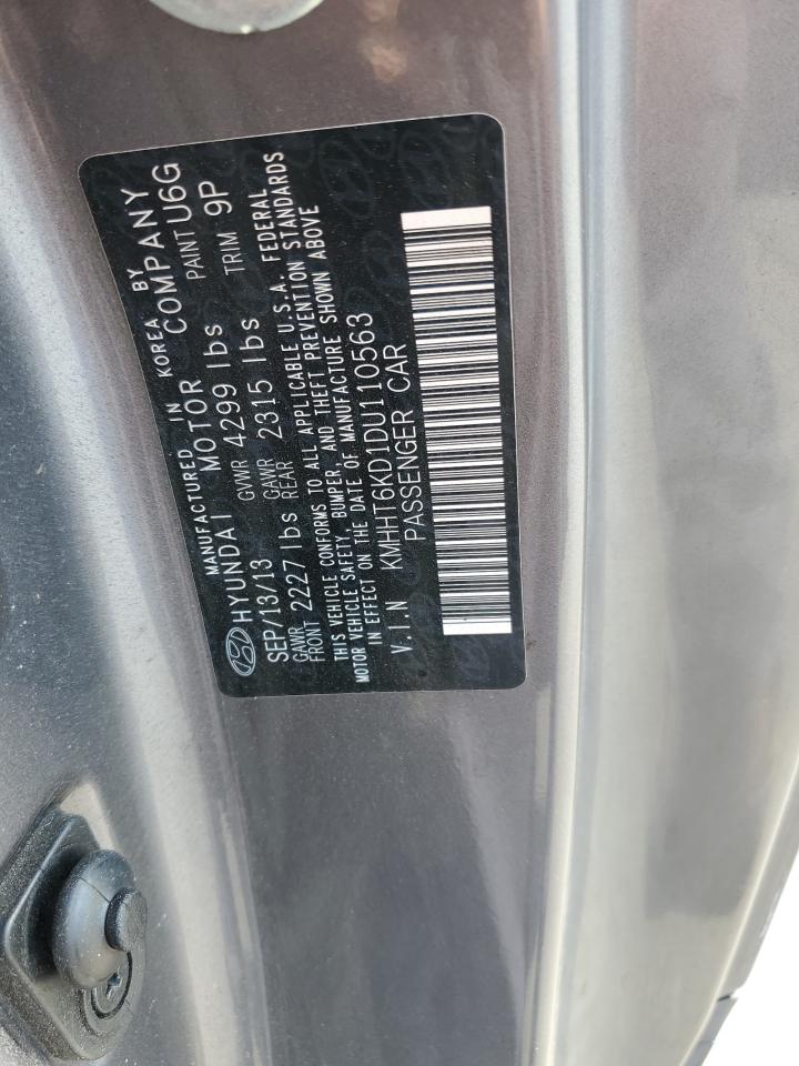 2013 Hyundai Genesis Coupe 2.0T VIN: KMHHT6KD1DU110563 Lot: 82372465