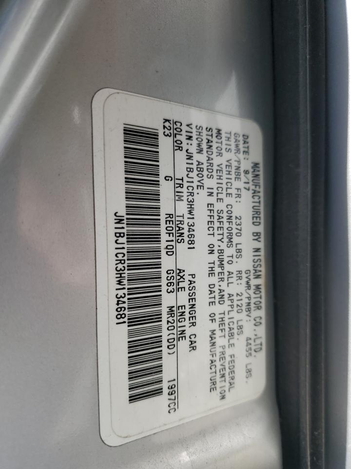 2017 Nissan Rogue Sport S VIN: JN1BJ1CR3HW134681 Lot: 85561815