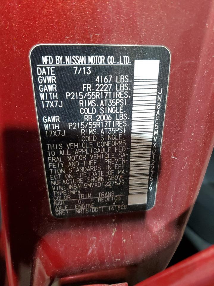 2013 Nissan Juke S VIN: JN8AF5MVXDT227579 Lot: 86144325