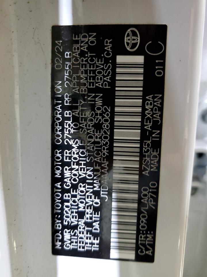 2024 Toyota Crown Xle VIN: JTDAAAAF9R3028062 Lot: 87038905