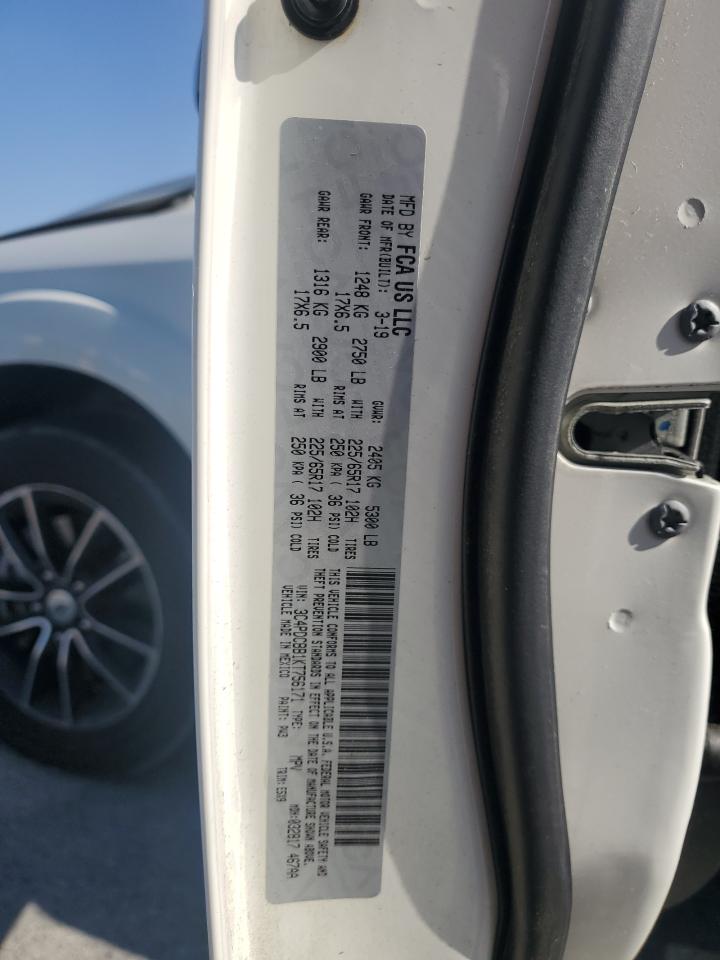 2019 Dodge Journey Se VIN: 3C4PDCBB1KT756171 Lot: 84991765